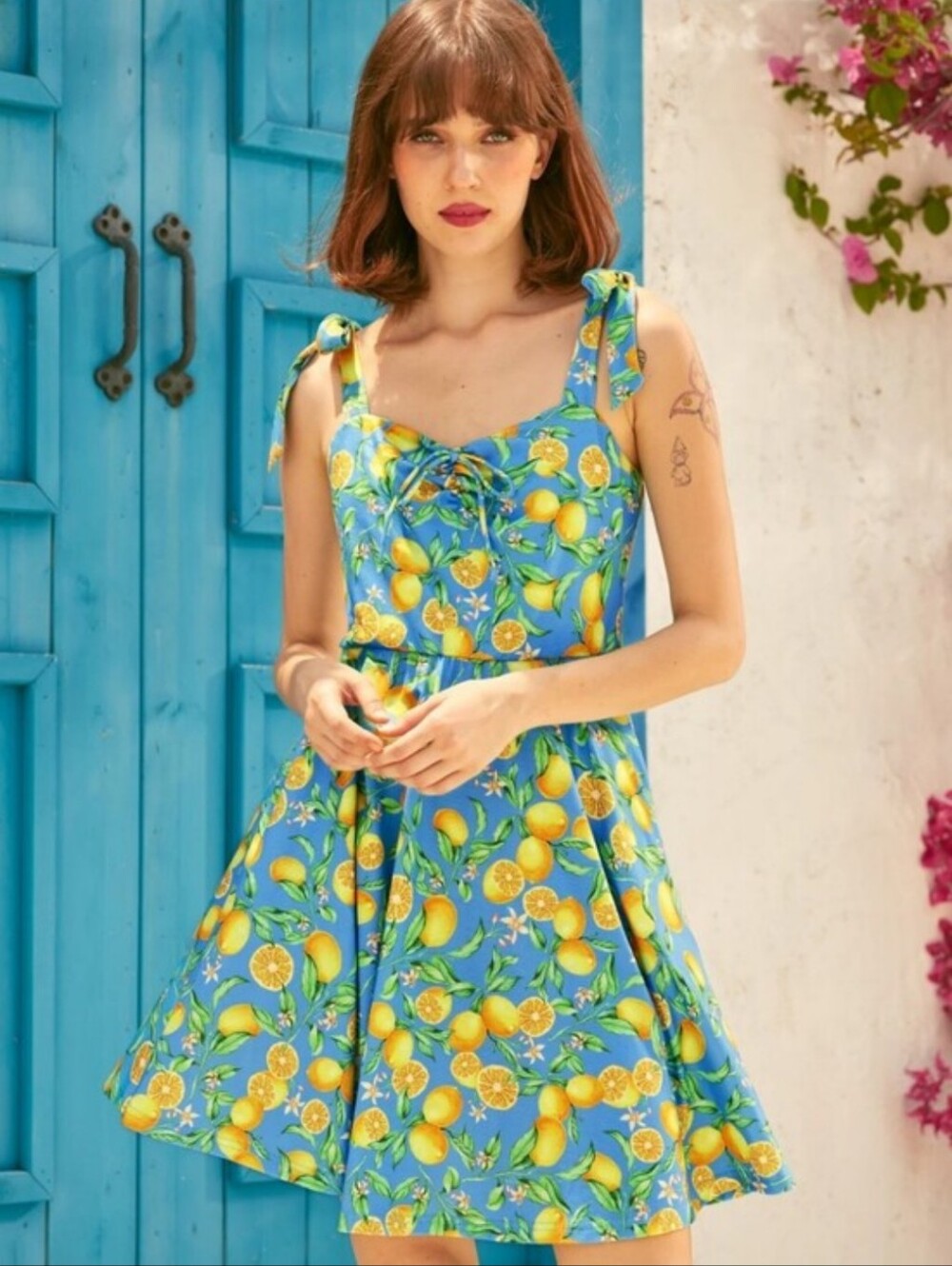 NWT Modcloth Adjustable Straps Fruit Sundress